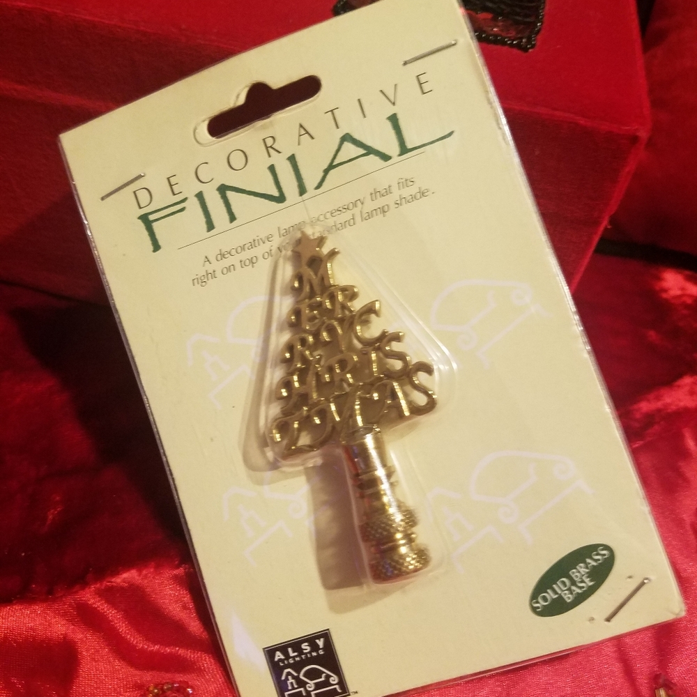 Brass Decorative Finial Christmas Tree for lamp